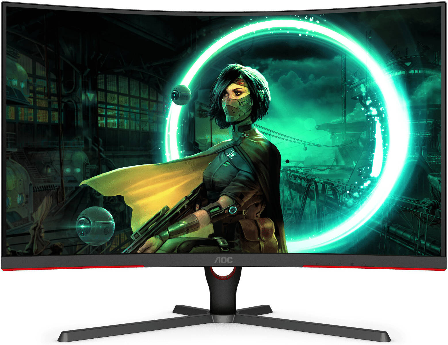 AOC C32G3E 32 FHD 165HZ, 1MS CURVED GAMING MONITOR - BLACK 1920 x 1080 - شاشة ألعاب