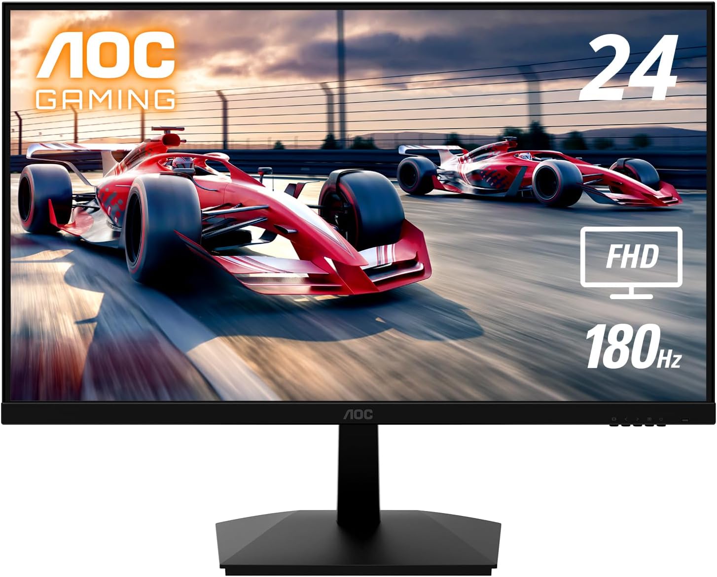 AOC 24G15N 24 Gaming Monitor 180Hz 1ms, 1x HDMI 2.0, 1x Display Por FHD 1920x1080 FreeSync -Black - شاشة ألعاب