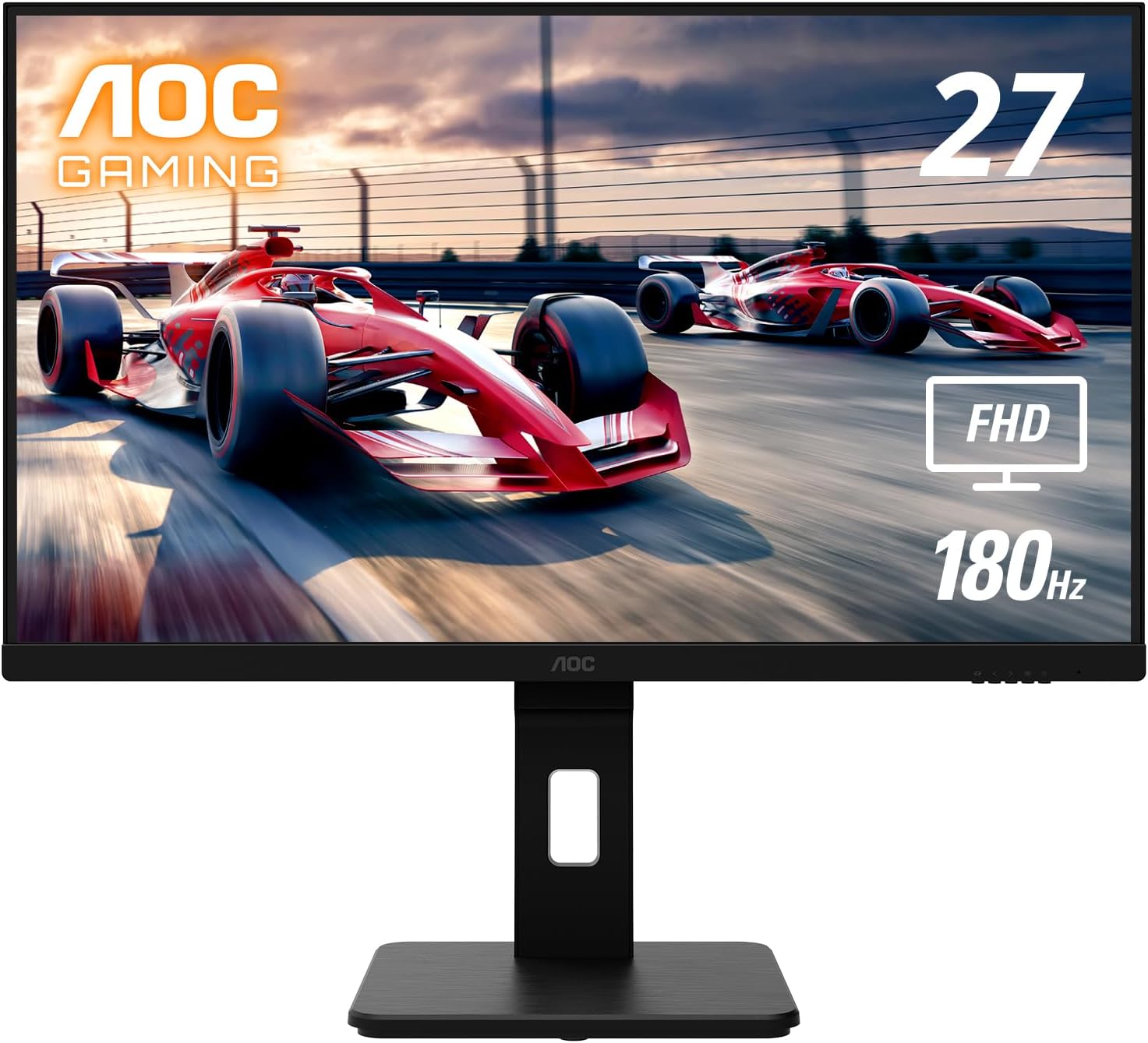 AOC 27G15 27" Gaming Monitor, Full HD 1920x1080, 180Hz 1ms, 1x HDMI 2.0, 1x Display Port - شاشة ألعاب