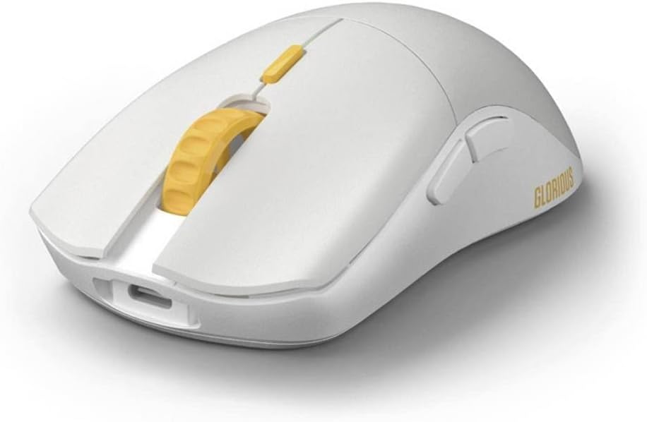 Glorious Series One PRO Wireless Mouse - Genos - Grey/Gold - Forge