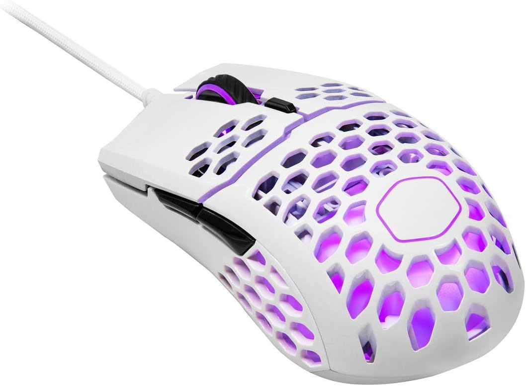 Cooler Master MM711 White 60G RGB Gaming Mouse with 
    Lightweight Honeycomb Shell, 16000 DPI Optical Sensor